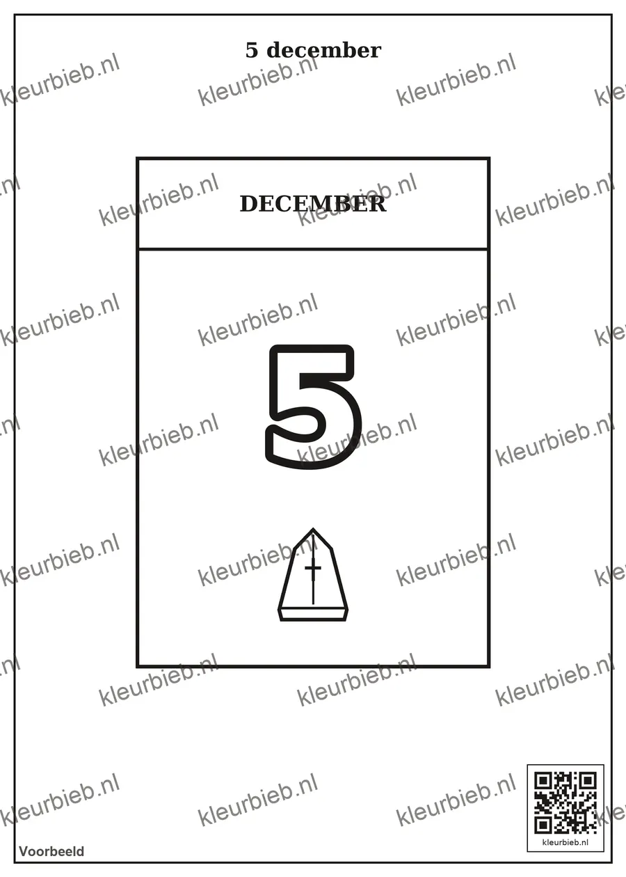 Kleurplaat: 5 december