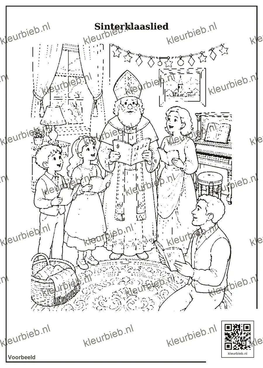 Kleurplaat: Sinterklaaslied